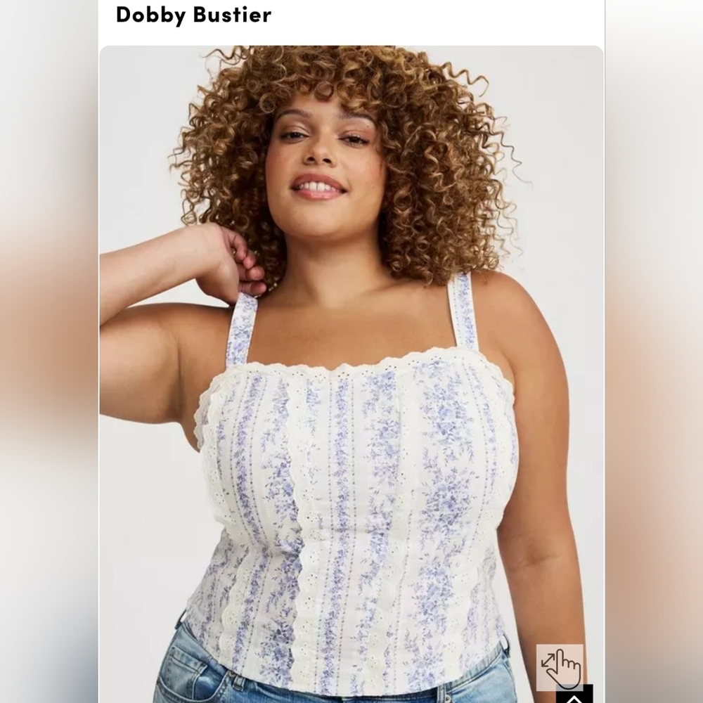 Dobby Bustier Tank Top New From Torrid 3X